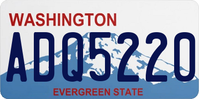 WA license plate ADQ5220