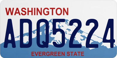 WA license plate ADQ5224