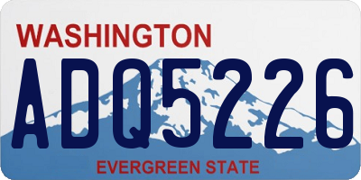 WA license plate ADQ5226