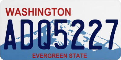 WA license plate ADQ5227