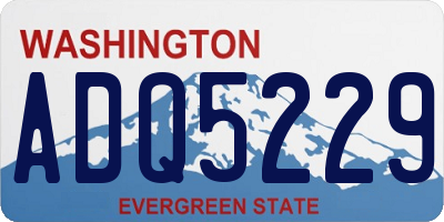 WA license plate ADQ5229