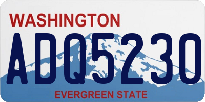 WA license plate ADQ5230