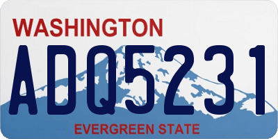 WA license plate ADQ5231