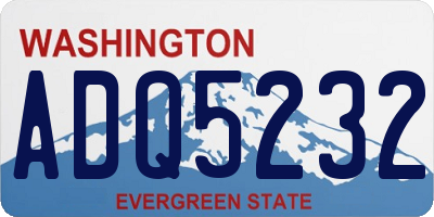WA license plate ADQ5232