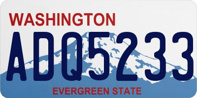 WA license plate ADQ5233