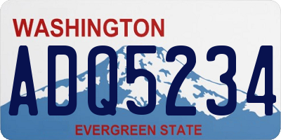 WA license plate ADQ5234