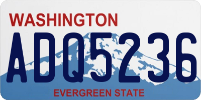 WA license plate ADQ5236