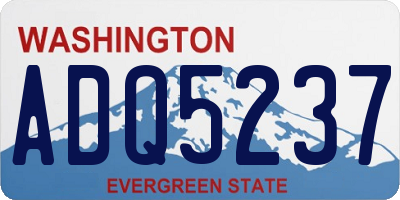 WA license plate ADQ5237