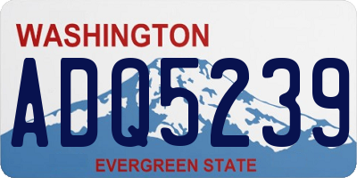 WA license plate ADQ5239