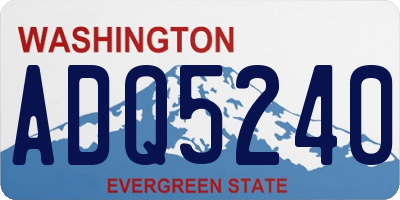 WA license plate ADQ5240