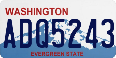 WA license plate ADQ5243