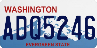 WA license plate ADQ5246