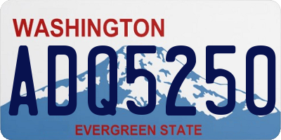 WA license plate ADQ5250
