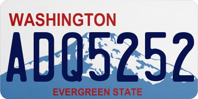 WA license plate ADQ5252