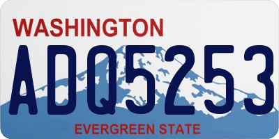 WA license plate ADQ5253