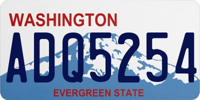 WA license plate ADQ5254