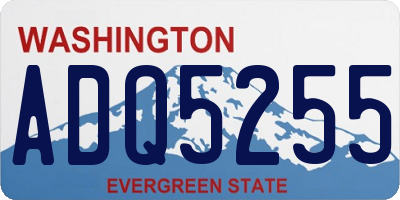 WA license plate ADQ5255
