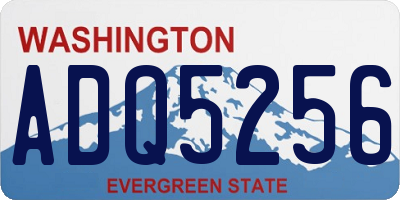 WA license plate ADQ5256