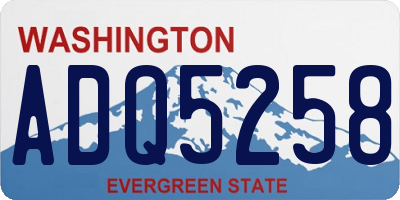 WA license plate ADQ5258