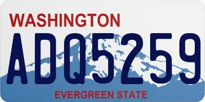 WA license plate ADQ5259