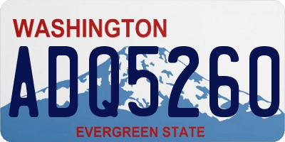 WA license plate ADQ5260
