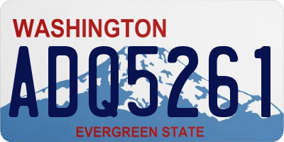 WA license plate ADQ5261