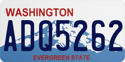 WA license plate ADQ5262