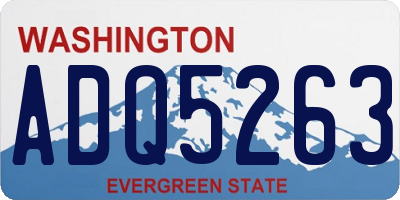 WA license plate ADQ5263