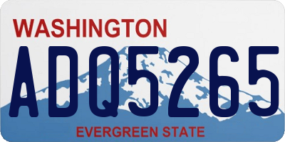 WA license plate ADQ5265