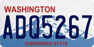 WA license plate ADQ5267