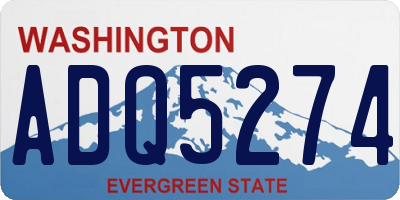 WA license plate ADQ5274