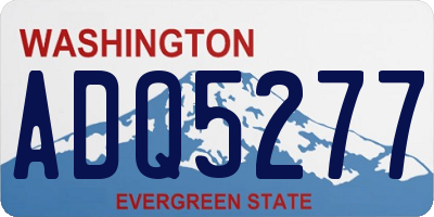 WA license plate ADQ5277