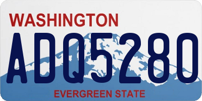 WA license plate ADQ5280