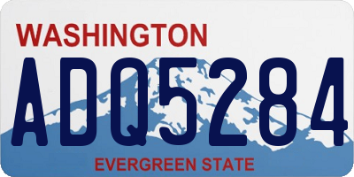 WA license plate ADQ5284