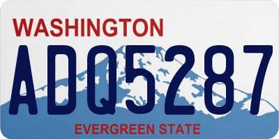 WA license plate ADQ5287