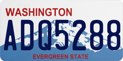 WA license plate ADQ5288