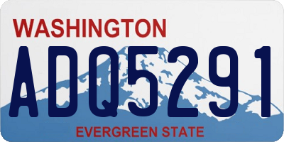 WA license plate ADQ5291