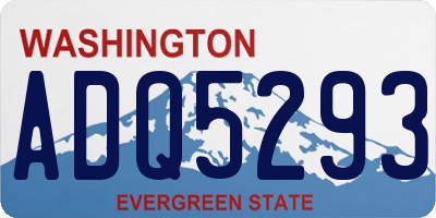 WA license plate ADQ5293