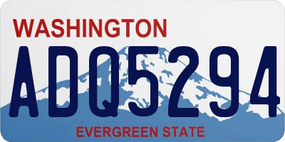 WA license plate ADQ5294