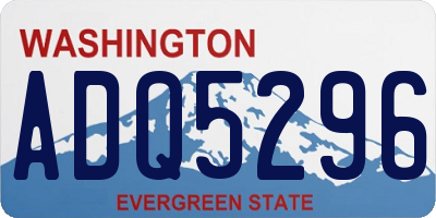 WA license plate ADQ5296