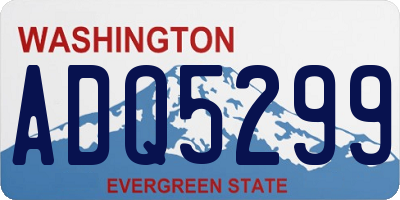 WA license plate ADQ5299