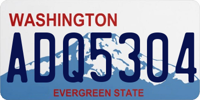 WA license plate ADQ5304