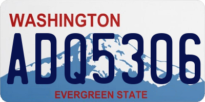 WA license plate ADQ5306