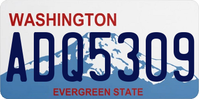 WA license plate ADQ5309