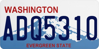 WA license plate ADQ5310