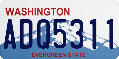 WA license plate ADQ5311