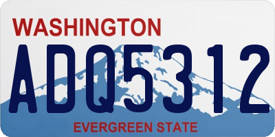 WA license plate ADQ5312