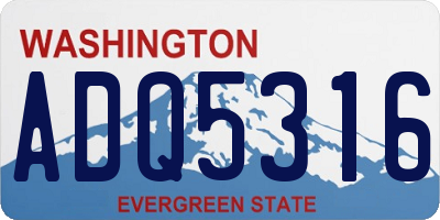 WA license plate ADQ5316