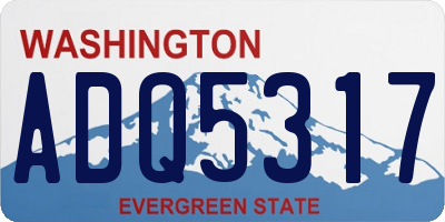 WA license plate ADQ5317