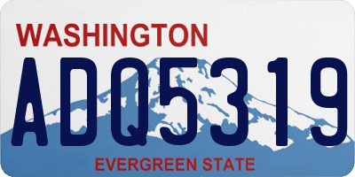 WA license plate ADQ5319